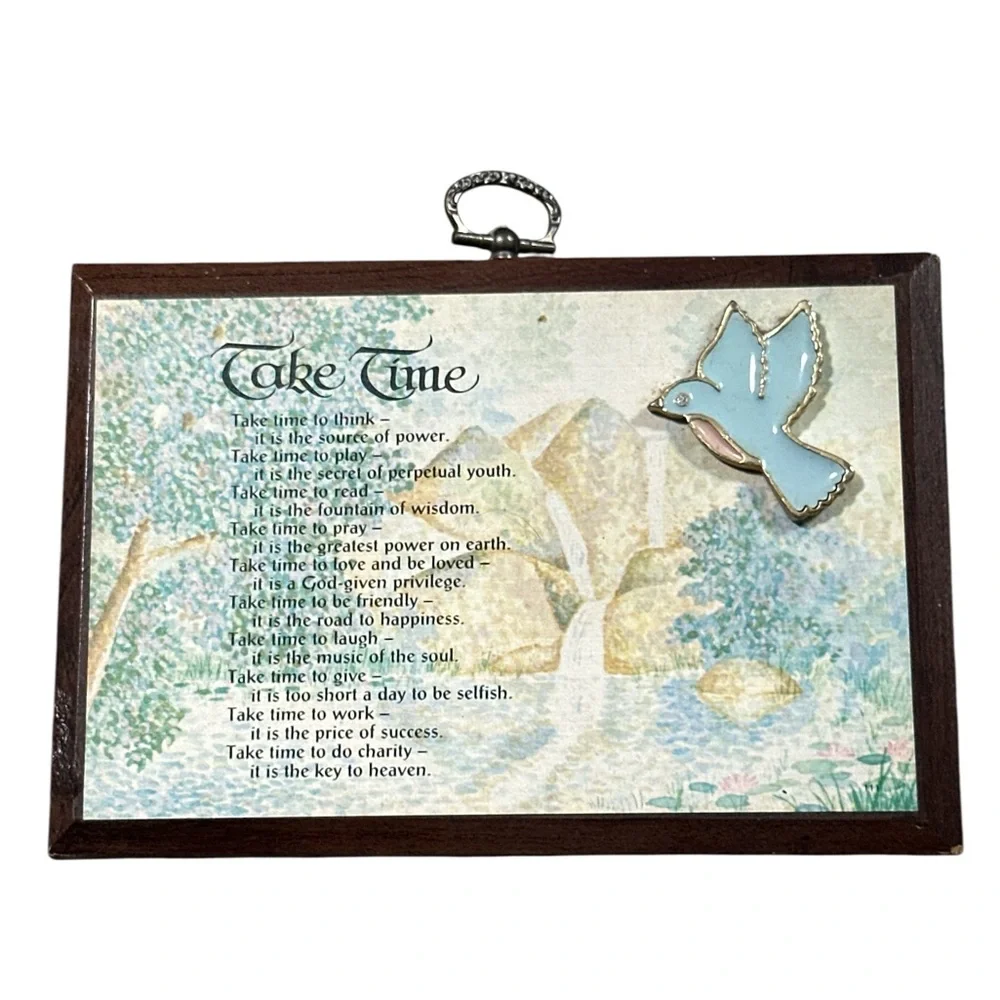 Vintage Inspirational‎ Wall Plaques with Bird Designs